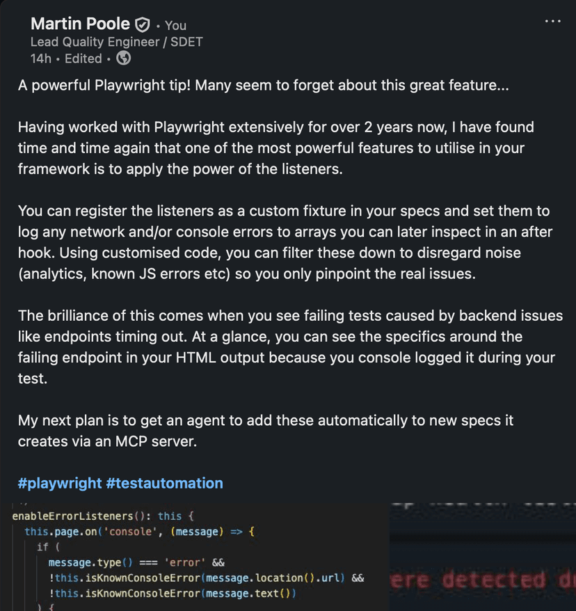LinkedIn post preview. Click to enlarge.